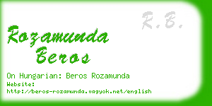 rozamunda beros business card